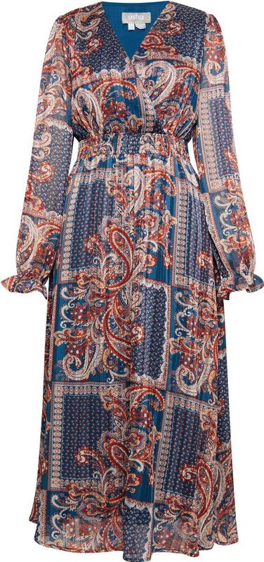 usha Maxi-jurk met paisleyprint nowles