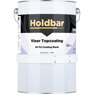 Holdbar Vloer Topcoating Mat 2,5 Kg - Vloerverf - Transparant - Glashelder - Vergeelt niet - Slijtvast - UV-bestendig - Voor binnen en buiten - 2 Componenten