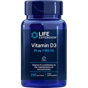 Vitamin D3 - 1000 IU (250 gelcapsules) - Life Extension