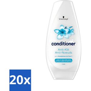 20 x Schwarzkopf - Conditioner - Anti-Klit - Lang of Krullend haar - 250ml - Frangipani Extract - Duurzame Conditioner - Herbruikbare Verpakking