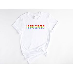 Lykke LGBTQ Unisex T-Shirt | Human | Lgbt Pride Rainbow T-shirt| Maat M