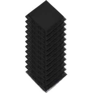 Boraboi - Elegante Zwarte Kanten Zakdoeken - 25 x 25 cm - Voor Vrouwen