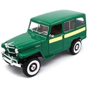 LUCKY/ROAD LEGEND WILLYS JEEP STATION WAGON 1955 schaalmodel 1:18