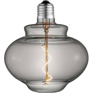 Lucande - E27 LED-lamp - Glas, metaal - E27 - rookgrijs