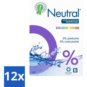Neutral Waspoeder Kleur 18 Wasbeurten 1,187 kg - Voordeelverpakking - 12 stuks