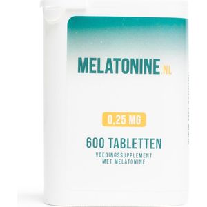 Melatonine.nl - Melatonine 0,25 mg - 600 tabletten - Melatonine Regular Supplementen - vegan - voedingssupplement