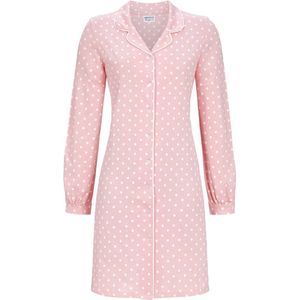 Roze katoenen doorknoopnachthemd - Roze - Maat - 40