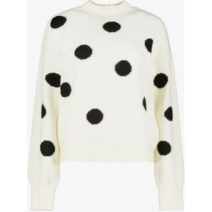 TwoDay dames trui wit met zwarte stippen - Maat S