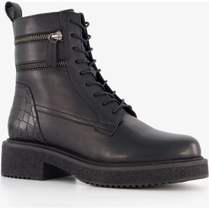 Harper - Veterboots - Zwart - Leren Dames