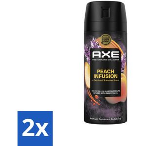 Axe – Deodorant – Peach Infusion – 150 ml - Voordeelverpakking - 2 stuks