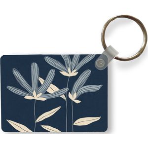 Sleutelhanger - Bloemen - Blauw - Planten - Natuur - Uitdeelcadeautjes - Plastic