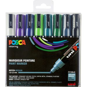 Uni Posca Stiften Cool Colors PC5M 2.5 mm lijn