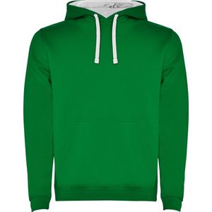 Roly Kids´ Urban Hooded Sweatshirt RY1067K - Kelly Green 20/White 01 - 7/8 Jahre
