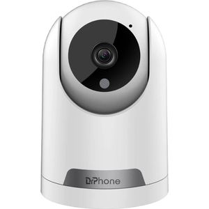 DrPhone ProGuard – Wifi Bewakingscamera – PTZ Camera – Infrarood Nachtzicht – Draadloze Beveiligingscamera – Twee Weg Audio – Mobiele App - Wit