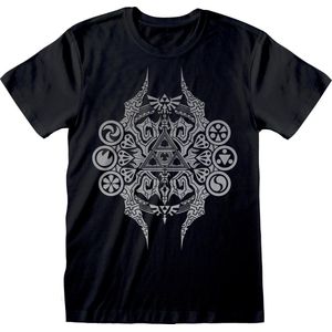 Nintendo Legend Of Zelda - Deco Unisex T-Shirt Zwart