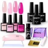 SHATY - BIAB Starter Pakket - Roze - Builder Gel & Gelnagellak Set - Inclusief 36W UV/LED Nagellamp