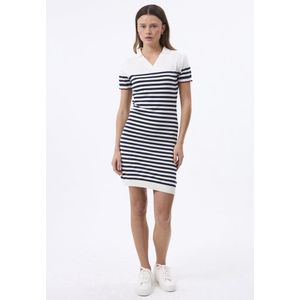 Felix Hardy - Gebreide Jurk - Ecru - Knielengte - Polokraag