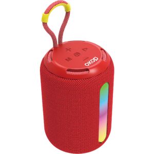 OKOP Bluetooth speaker - Draadloze muziek box - Draagbaar - Compact - Verlichting - Noise Cancelling - Verschillende kleuren - RGB LED - Rood