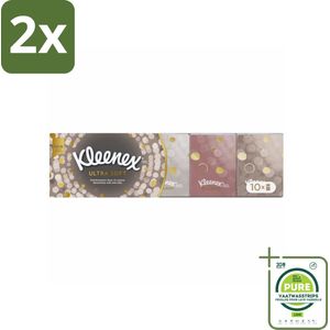 Kleenex – Ultra Soft Mini – Papieren Zakdoekjes – 70 stuks per verpakking - Voordeelverpakking - 2 stuks - Papieren zakdoekjes - Wasmachinebestendige zakdoekjes
