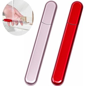 2pack glazen nagelbuffers - voor natuurlijke nagels - glazen nagelvijltjes - nano-nagelglans - kristalpolijster