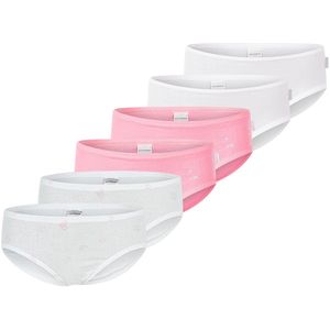 Schiesser Meisjes slip / onderbroek 6 pack fijnrib Organic Cotton