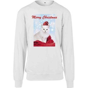 Urban Classics - Merry Christmas Cat Kersttrui - XS - Wit