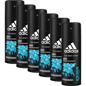 Adidas Deodorant - Ice Dive - Spay - 6 x 150 ml - Voordeelverpakking