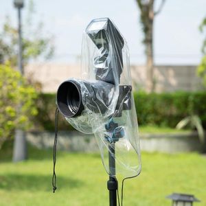 Camera regenhoes beschermer voor Canon Nikon Sony camera's - Set van 2 - Transparant - tot 25x16cm/10""x63"" - met lens en flitser.