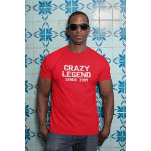 1989 Jaar Rood T-shirt Heren - Maat XXL - Legend - Verjaardag Cadeau Mannen - Limited Edition