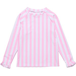 Snapper Rock - UV-rashtop voor meisjes - Lange mouw - UPF50+ - Pink Stripe - maat 3 (89-96cm)
