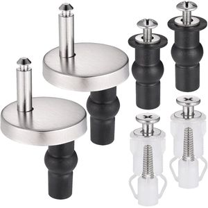 Wc Bril Scharnieren - 6Stuks - Toiletzittingbeugel - Universele - Bevestiging-set voor Wc-brillen - Toiletbril Scharnier Set - Scharnieren voor Toiletzittingen - Geschikt voor Woningen, Restaurants, Openbare Toiletten en Hotels - Zilver