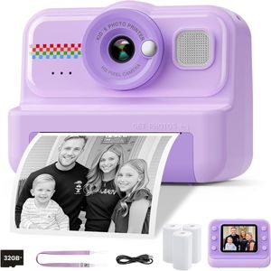 Instant Kinderfotocamera met HD/1080P, Perfect voor Kinderen van 3 tot 12 Jaar