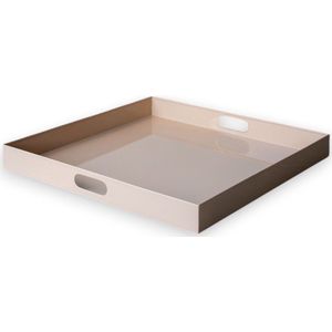 Metalen dienblad – vierkant – crème – 60 x 60cm