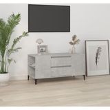The Living Store TV-meubel Industrial - Betongrijs - 102 x 44.5 x 50 cm - Bewerkt hout en metaal
