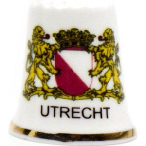 Vingerhoedje Wapen Utrecht - Vingerhoed - Vlag Utrecht - Utrecht - Wapen Utrecht - Wit -