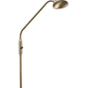 QAZQA eva - Moderne LED Dimbare Staande leeslamp met Dimmer - 1 lichts - H 1490 mm - Brons - Woonkamers-sSlaapkamer