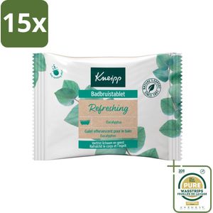 15 x Kneipp - Badbruistablet - Mint Eucalyptus - Grootverpakking - Badtablet Mint Eucalyptus - Badbruistablet - Ontspanning Bad - Ademhaling Bad - Herstel Bad