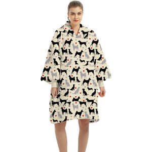 JAXY Hoodie Deken - Snuggle Hoodie - Fleece Deken Met Mouwen - Honden Beige