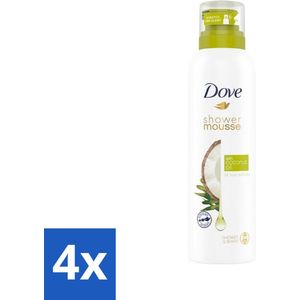 Dove - Douchemousse - Coconut Oil - Voedend en verzorgend - 200 ml - Voordeelverpakking - 4 stuks