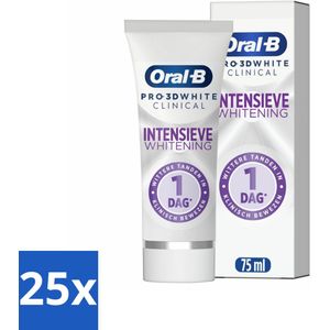 Oral-B - Pro 3D White Clinical – Tandpasta – Radiant White – 75 ml - Bulkverpakking - 25 stuks