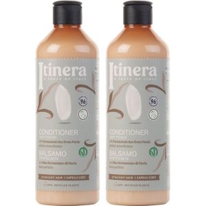 ITINERA - Haarconditioner met gefermenteerd rijstwater, 95% natuurlijke ingrediënten, 370 ml x2