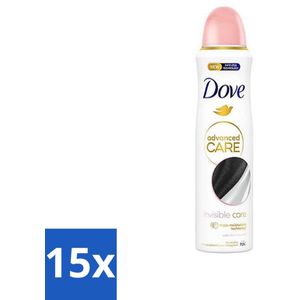 15 x Dove Deodorant Spray - Invisible Care - 200 ml - Anti-zweet - Anti-geur - Zachte Geur - Waterlelie - Rozen