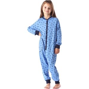 Merry Style Kinder Pyjama - ronde hals - lange mouwen - lange broek met zakken - Katoen - MS-MS10-223-PJ - Blaue Punkte - 158-164