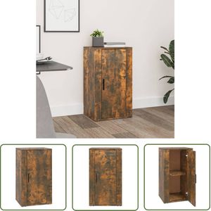 The Living Store Dressoir 40x33x70 cm bewerkt hout gerookt eikenkleurig - Dressoir - Houten Dressoir - Vintage Dressoir - Landelijk Dressoir - Tv Stand