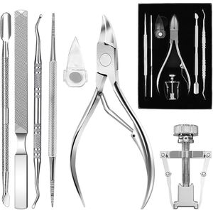 RVS Pedicureset - 7 stuks - Nagelknipper set - Nagelverzorging - Nagelvijl - Verzorging van Nagels - Voor Ingegroeide Teennagel, Kalknagels, Dikke Nagel-Nagelschaar - Nageltang - Ingegroeide Teennagel
