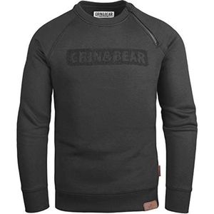 Crew Neck Capuchontrui voor Heren met Design en Rubberen Rits