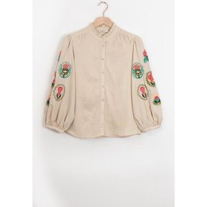 Sissy-Boy - Witte blouse met pofmouwen en embroidery details