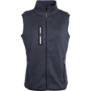 James and Nicholson Dames/dames Gebreid Vlies Vest (Donkergrijs Melange/Zilver)