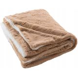 Drizzle - Nepbont Plaid - Bruin - 180x220 cm - Zacht en Warm