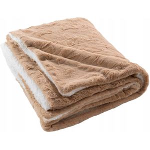 Drizzle - Nepbont Plaid - Bruin - 180x220 cm - Zacht en Warm